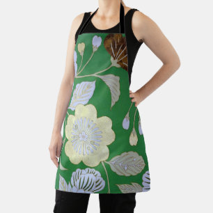 Japanisches KIMONO Textil, Blumenmuster Schürze