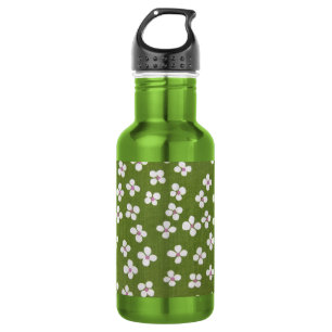 Japanisches KIMONO Textil, Floret Muster Edelstahlflasche