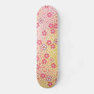 Japanisches KIMONO Textil, Kirschblütenmuster Skateboard