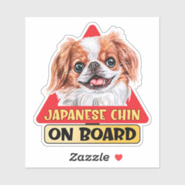 Japanisches Kinn an Bord Spaniel Hundeschild Aufkleber