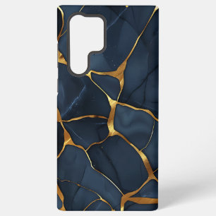 Japanisches Kintsugi Dunkelblau Samsung Galaxy Hülle