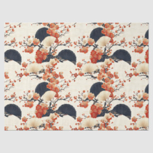 Japanisches Kirschblüten-Fächer-Muster (6) Seidenpapier