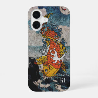 Japanisches Koi-Fisch-Mondlicht-Sprung-Kunstwerk iPhone 16 Hülle