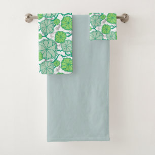 Japanisches Koi Pond Bath Handtuch Set