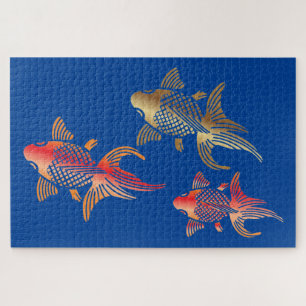 Japanisches Koi Pond Trio Puzzle