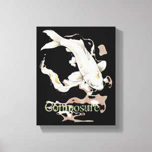 Japanisches Koi-Symbol für Gelassenheit, Ruhe und  Leinwanddruck