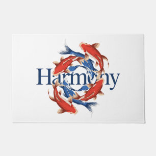Japanisches Koi-Symbol für Harmonie und Balance Fußmatte