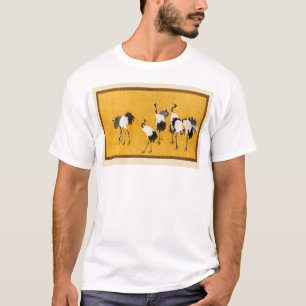 Japanisches Kranartuchmuster T-Shirt