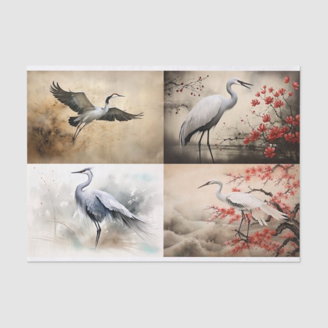 Japanisches Krankollektiv 2 Dekoupage Paper Seidenpapier (Vorderseite)