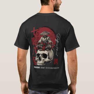 Japanisches Krieger-Meditations-Gothic-Design T-Shirt