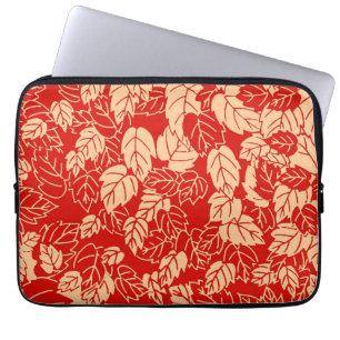 Japanisches Leaf Print, Mandarin Orange Laptopschutzhülle