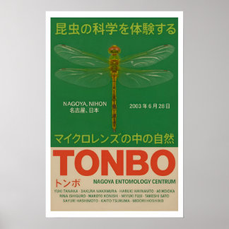 Japanisches Libellen-Entomologie-Ausstellungsposte Poster