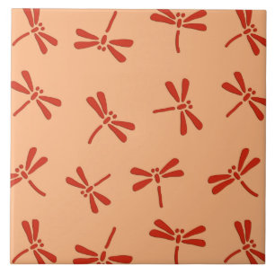 Japanisches Libellen-Muster, Mandarine Fliese