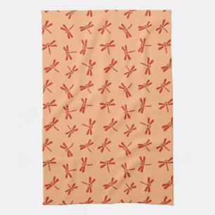 Japanisches Libellen-Muster, Mandarine Handtuch