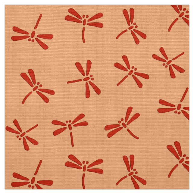 Japanisches Libellen-Muster, Mandarine Stoff (Muster)