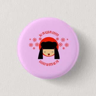 japanisches Mädchen Button