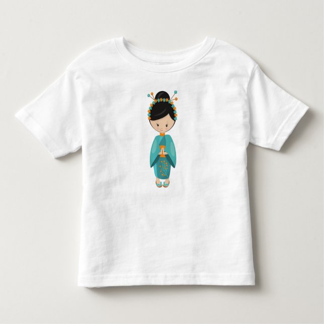 Japanisches Mädchen, Japan, Niedliches Mädchen, Bl Kleinkind T-shirt (Vorderseite)