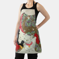Japanisches Mädchen mit Katze, Tsukioka Yoshitoshi