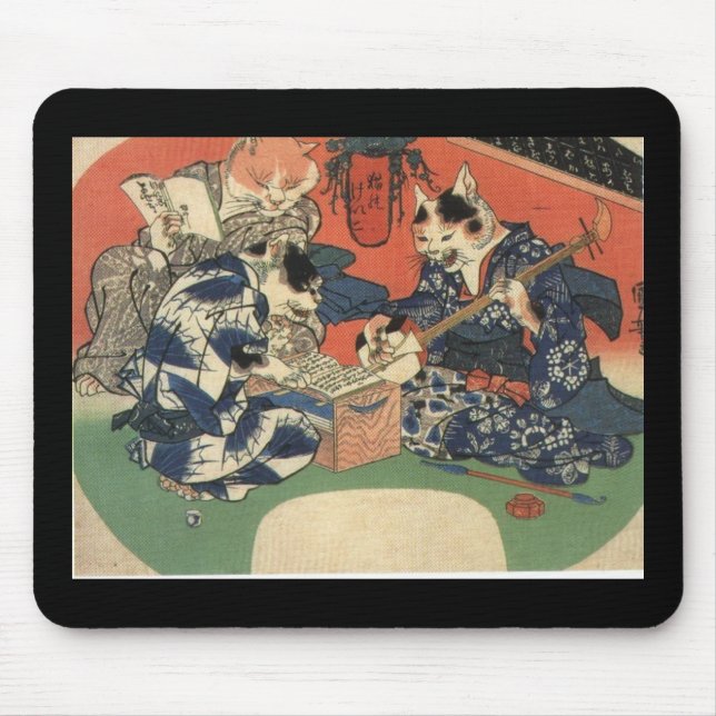 Japanisches malendes C. 1800's Mousepad (Vorne)