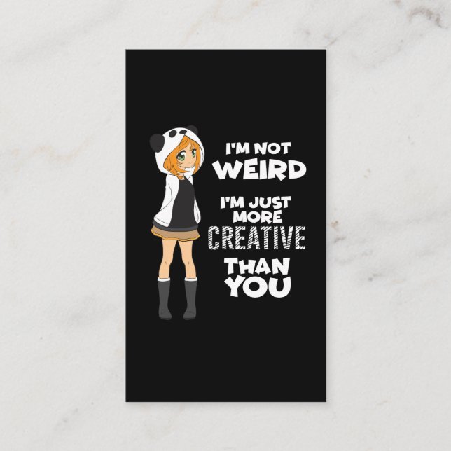 Japanisches manga Geschenk niedlicher Kawaii Visitenkarte (Vorderseite)