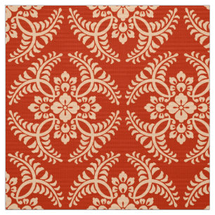 Japanisches Medaillon-Muster, Mandarine Stoff