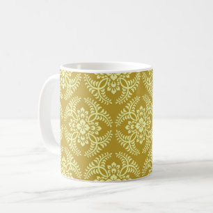 Japanisches Medaillonmuster, Senfgelb Kaffeetasse