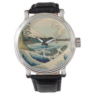 Japanisches Meer von Satta Hiroshige Kunst Armbanduhr