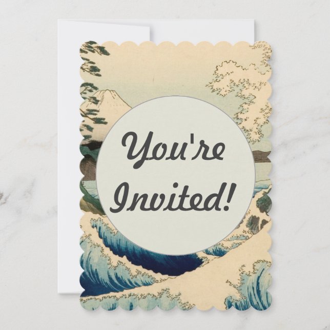 Japanisches Meer von Satta Hiroshige Kunst Einladung (Vorderseite)