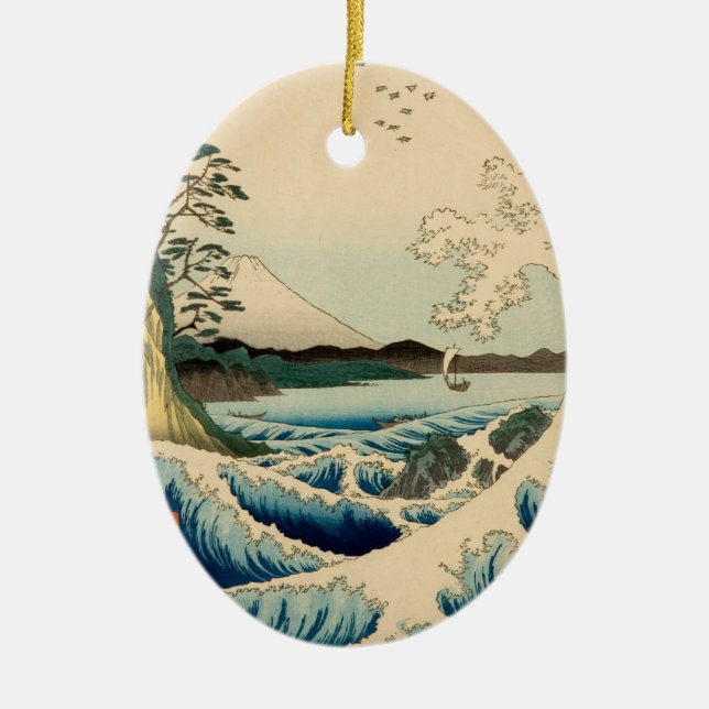 Japanisches Meer von Satta Hiroshige Kunst Keramikornament (Vorne)