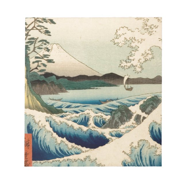 Japanisches Meer von Satta Hiroshige Kunst Notizblock (Vorderseite)