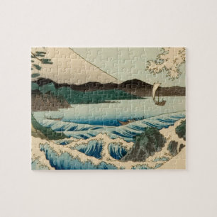 Japanisches Meer von Satta Hiroshige Kunst Puzzle