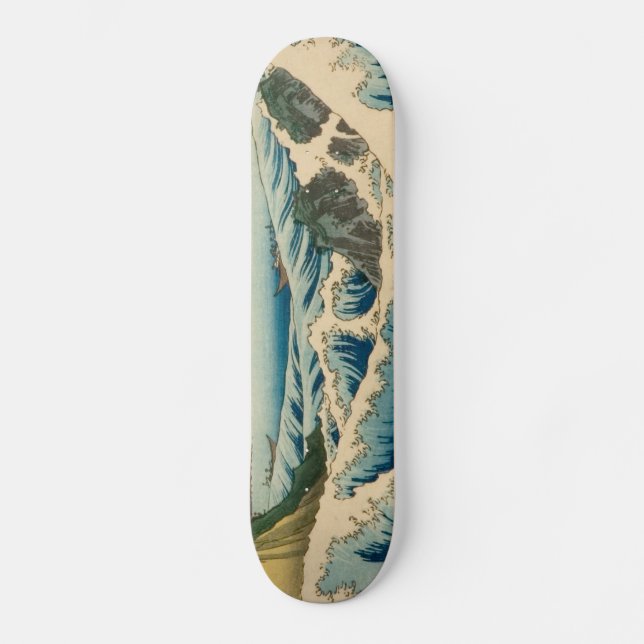 Japanisches Meer von Satta Hiroshige Kunst Skateboard (Vorderseite)