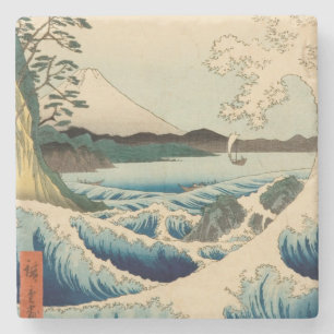 Japanisches Meer von Satta Hiroshige Kunst Steinuntersetzer