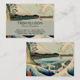 Japanisches Meer von Satta Hiroshige Kunst Visitenkarte