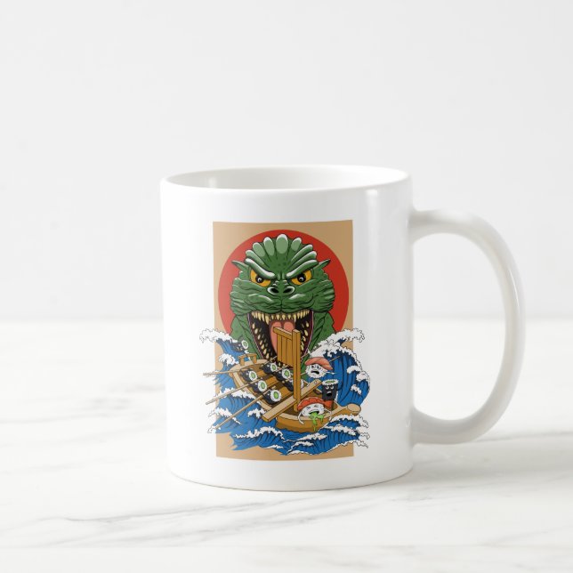 Japanisches Monster Sushi Lover Kaffeetasse (Rechts)