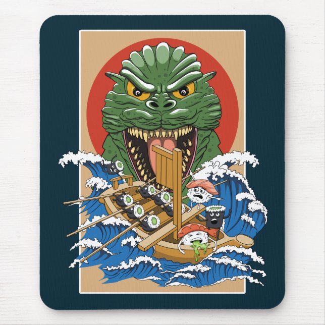 Japanisches Monster Sushi Lover Mousepad (Vorne)