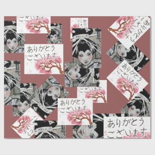 Japanisches Motiv-Packpapier Geschenkpapier