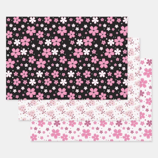 Japanisches Muster Geschenkpapier Set (Set)