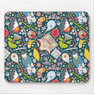 Japanisches Nahtloses Muster Mousepad