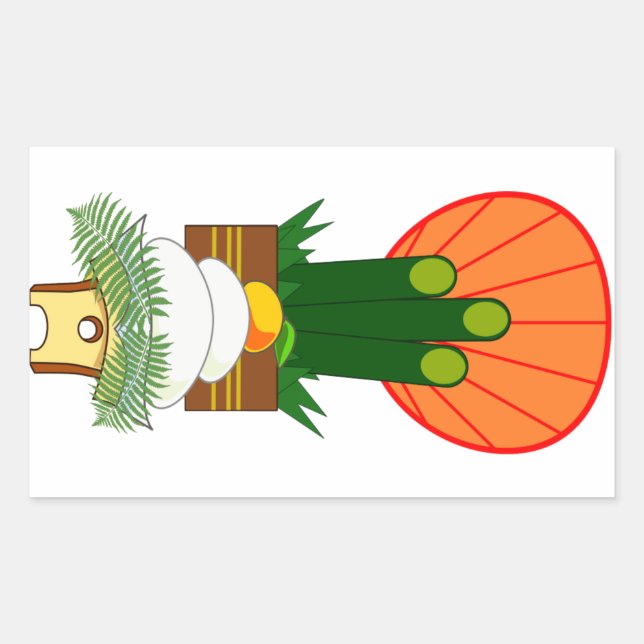 Japanisches Neujahr Rechteckiger Aufkleber (Vorderseite)