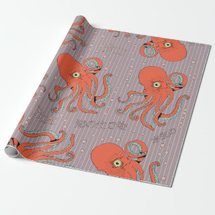 Japanisches Oktopus-Muster Geschenkpapier
