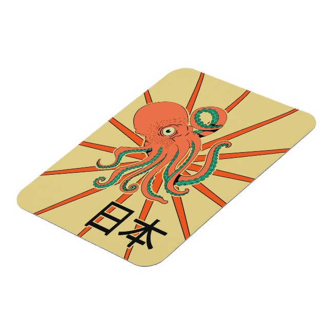 Japanisches Oktopus-Muster Magnet (Linke Seite)