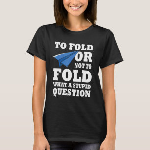 Japanisches Origami-Papierflugzeug Faltpapier Plan T-Shirt