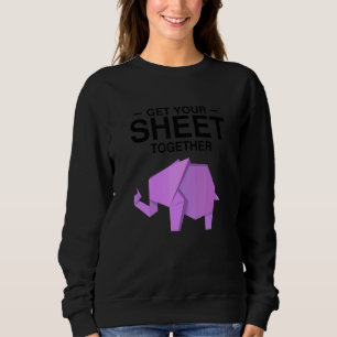 Japanisches Origami und farbenfrohes Kirigami Orig Sweatshirt