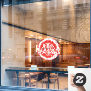 Japanisches Ramen-Nudel-Restaurant Front 1 Fensteraufkleber