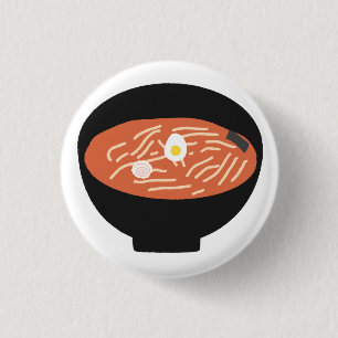 Japanisches Ramen-Nudel-Suppen-Geschenk für Foodie Button