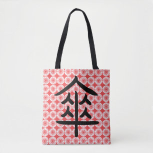 Japanisches Regenschirmmuster mit Kanji