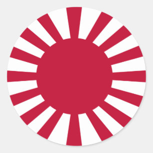 Japanisches Reich aufgehende Sonne (einfache Gesch Runder Aufkleber