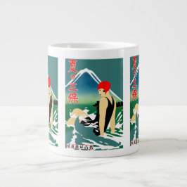 Japanisches Reiseplakat 1930er Art Deco Girl Jumbo-Tasse