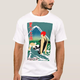 Japanisches Reiseplakat 1930er Art Deco Girl T-Shirt